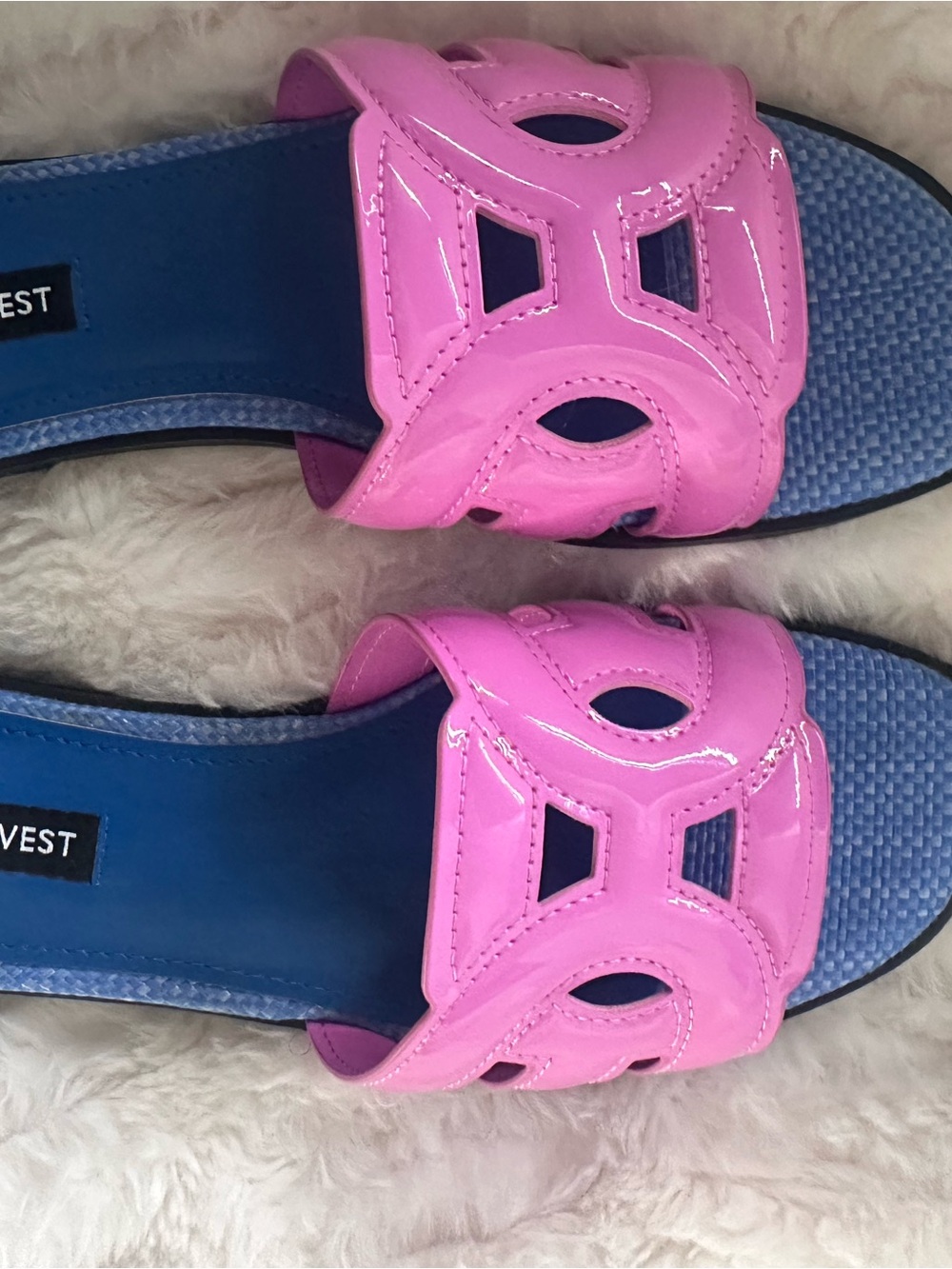 Nine West Geena slide Sandal for Women in light magenta size 7